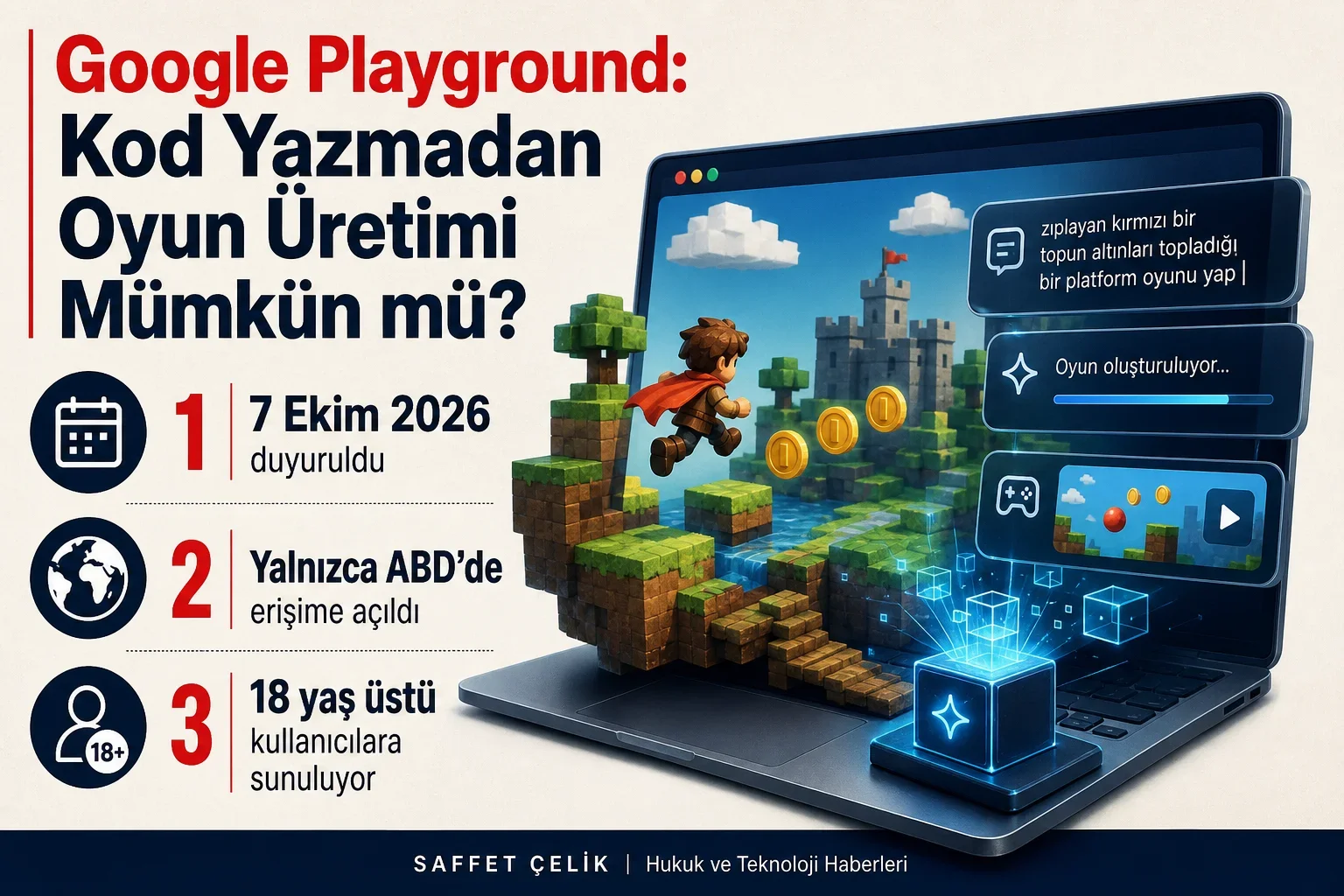 Google Playground ile metinden oyun üretme, deneme ve paylaşma adımları